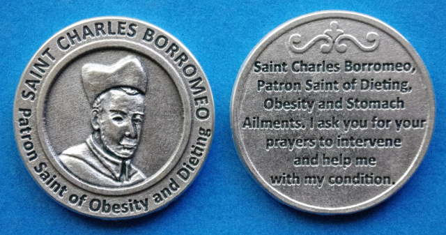 St. Charles Borromeo Healing Saint Token - Obesity & Dieting